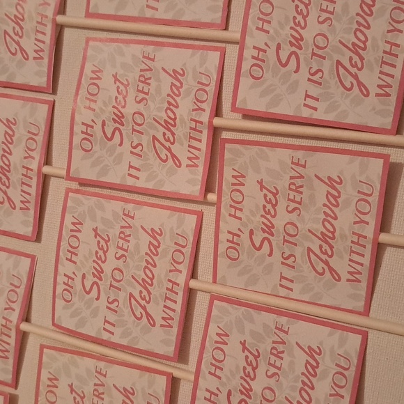 4/$15 🌻 How Sweet It Is To Serve Jehovah With You Handmade 7 JW Cupcake Topper - Picture 1 of 3